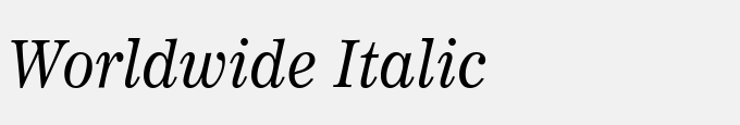 Worldwide Italic